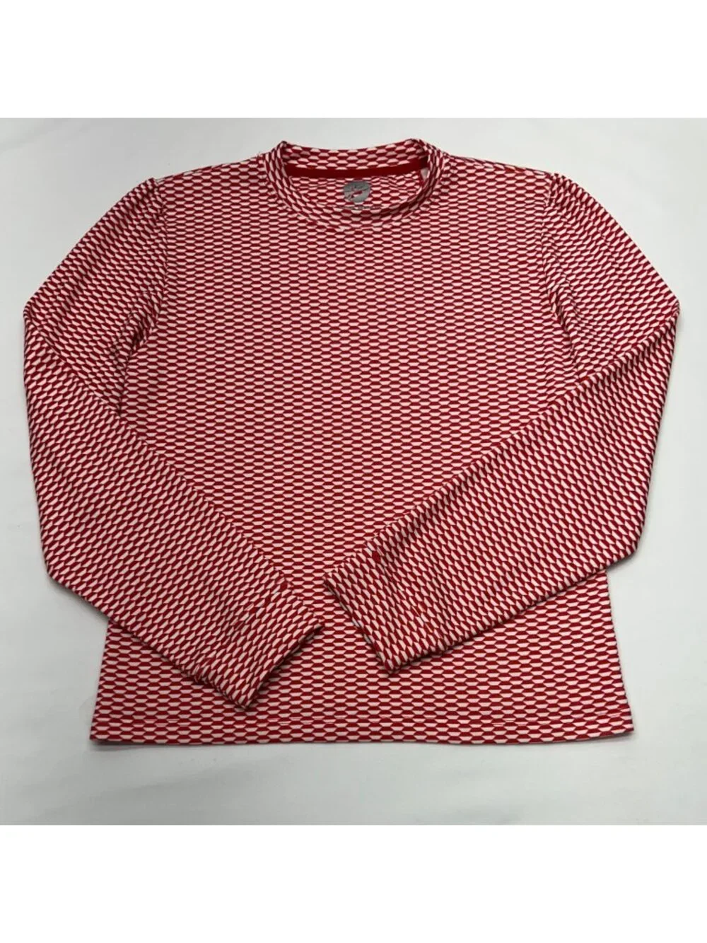 MARIE BIRDIE Love Street Top Women's 2XL Red/White Made In USA